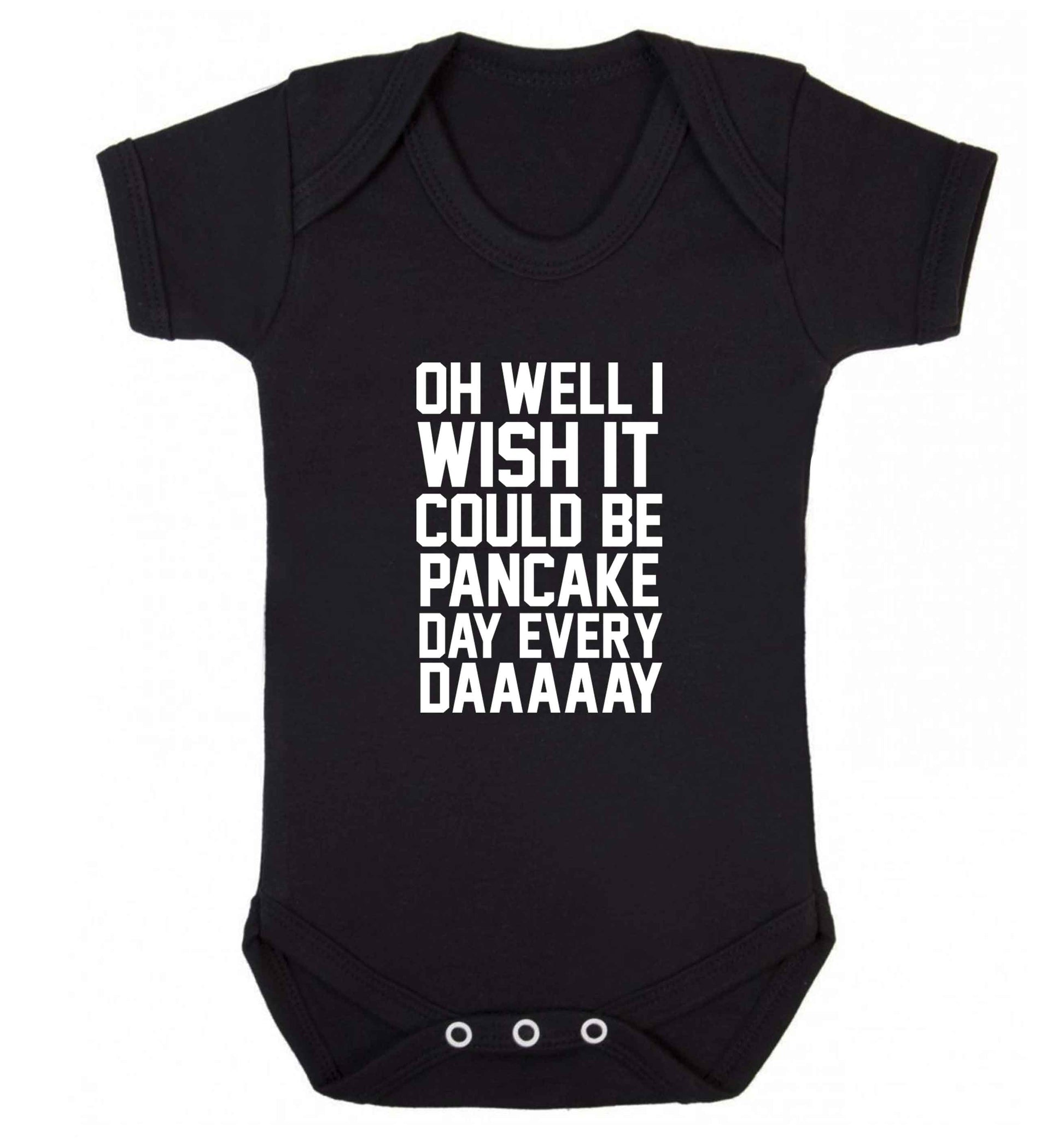 Oh well I wish it could be pancake day every day baby vest black 18-24 months