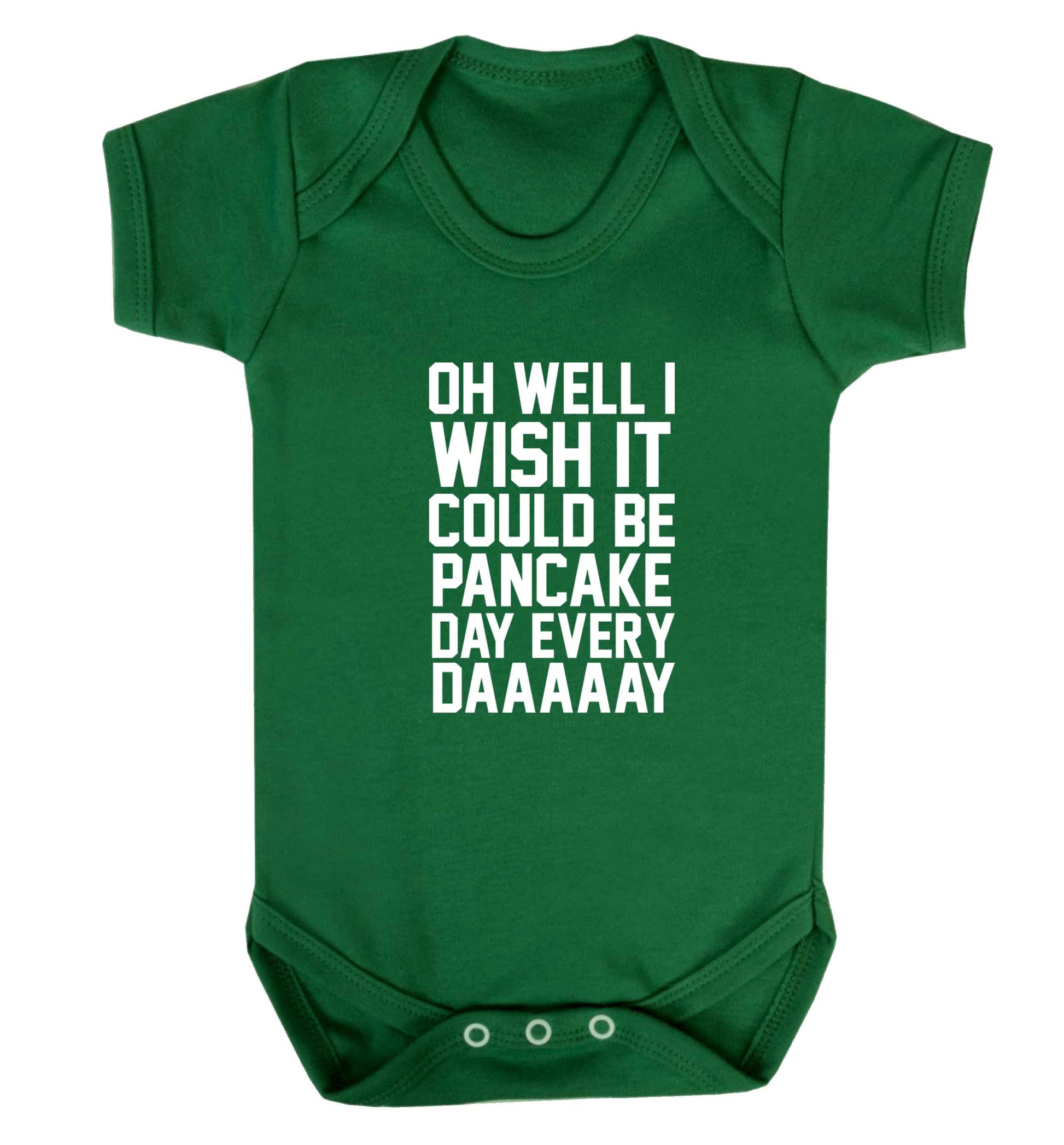 Oh well I wish it could be pancake day every day baby vest green 18-24 months