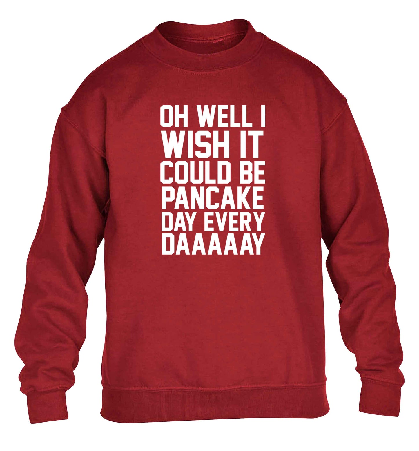 Oh well I wish it could be pancake day every day children's grey sweater 12-13 Years