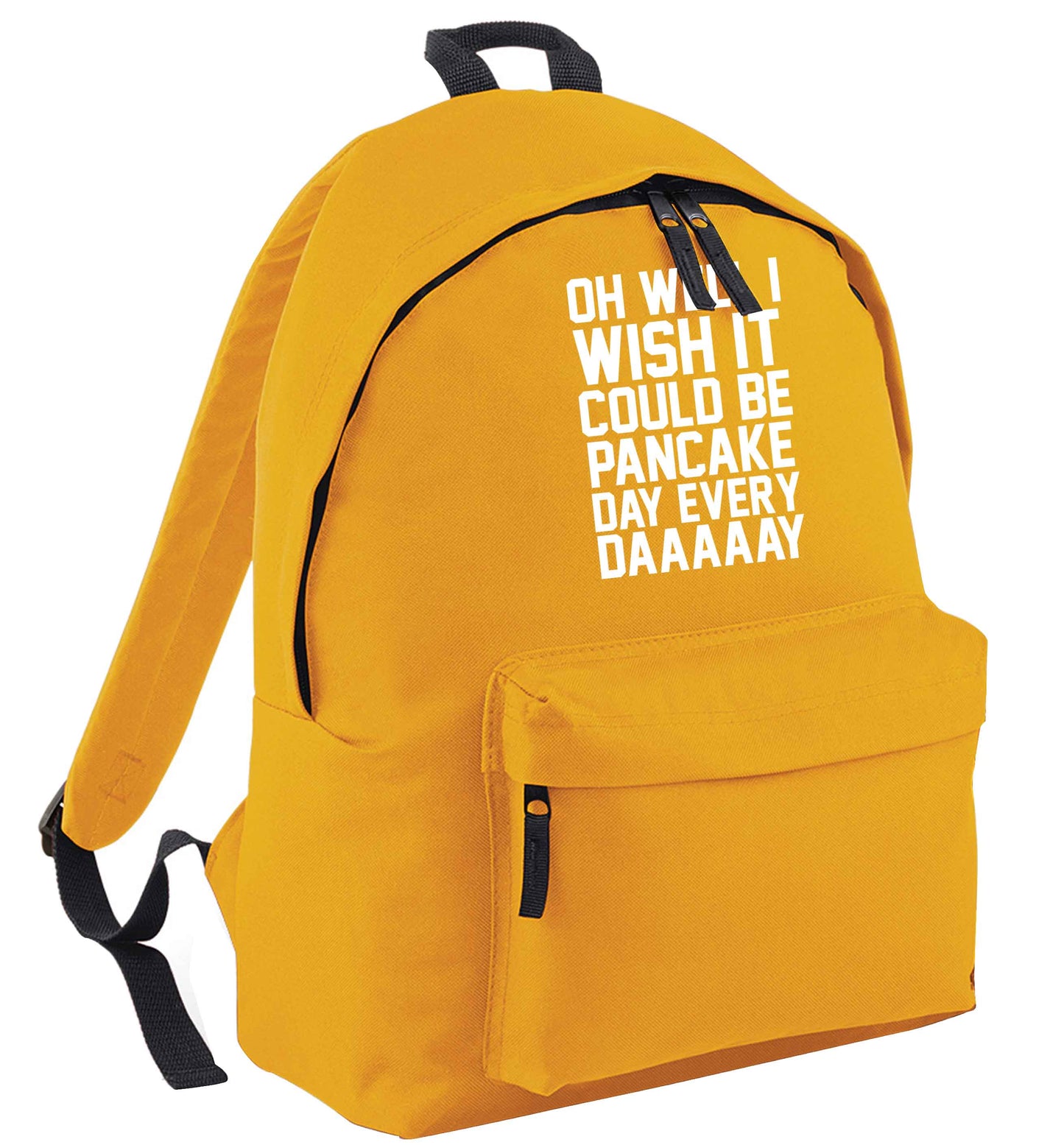Oh well I wish it could be pancake day every day mustard adults backpack