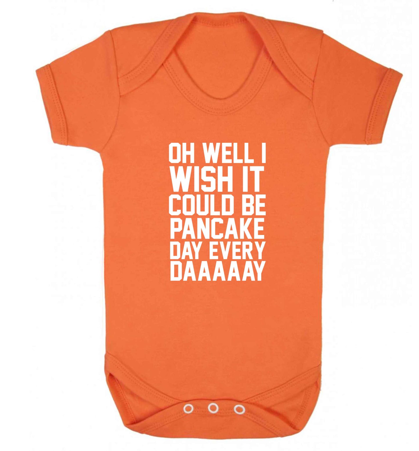 Oh well I wish it could be pancake day every day baby vest orange 18-24 months