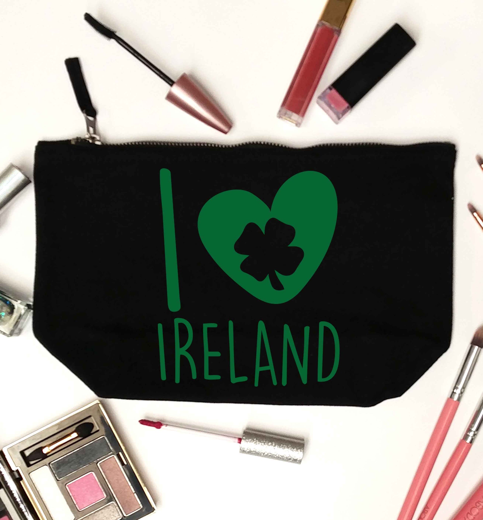 I love Ireland black makeup bag