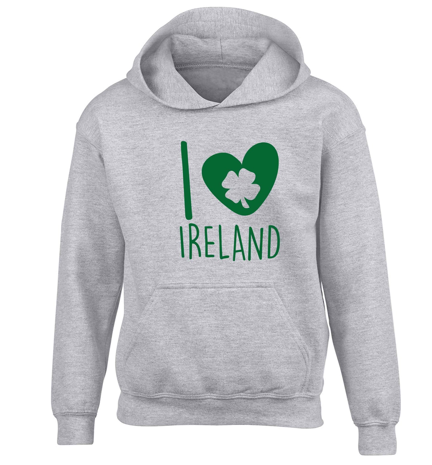 I love Ireland children's grey hoodie 12-13 Years