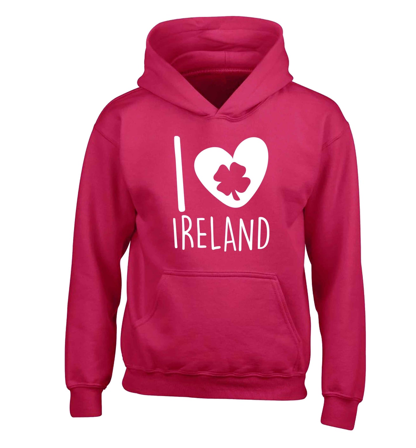 I love Ireland children's pink hoodie 12-13 Years