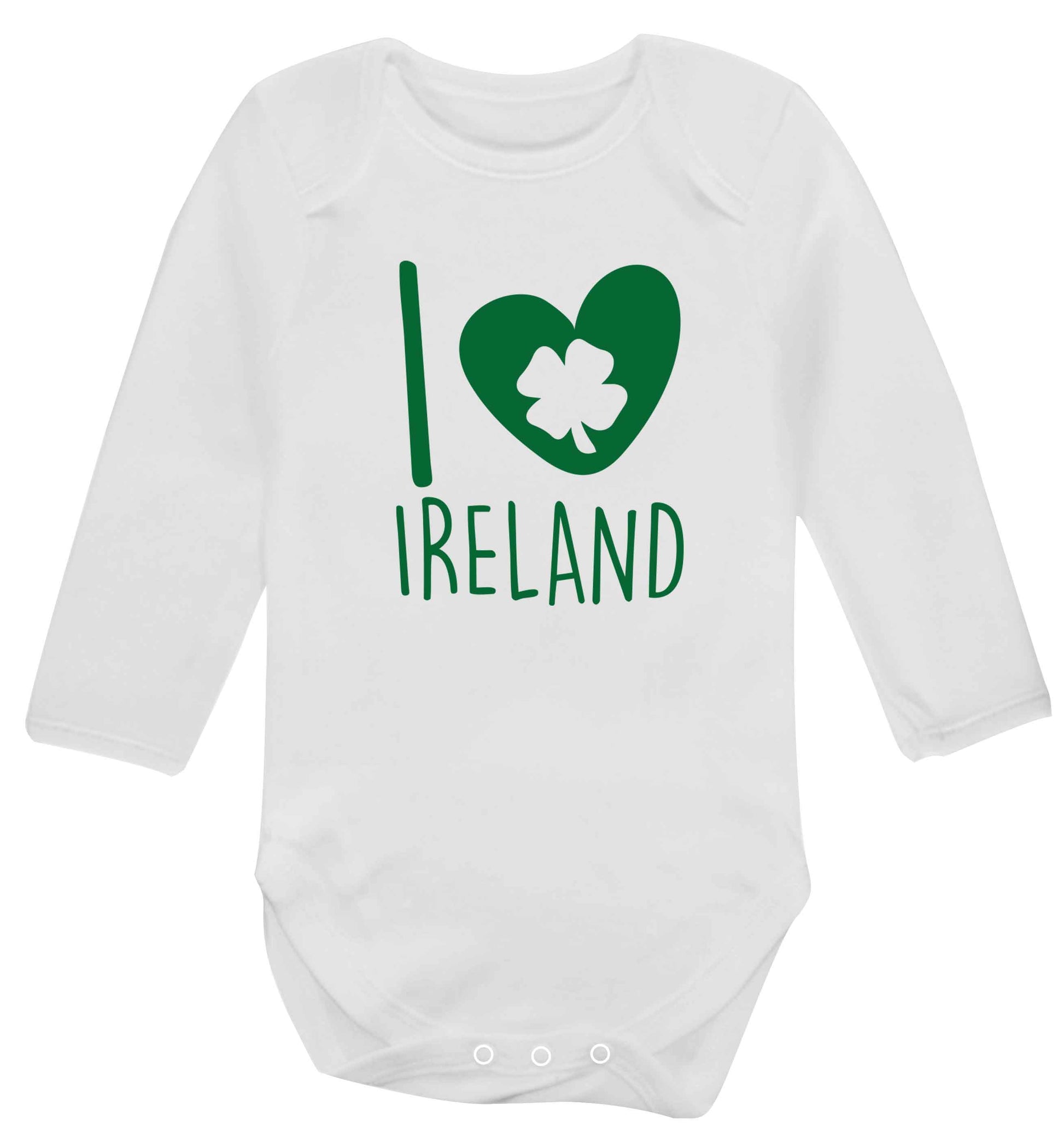I love Ireland baby vest long sleeved white 6-12 months