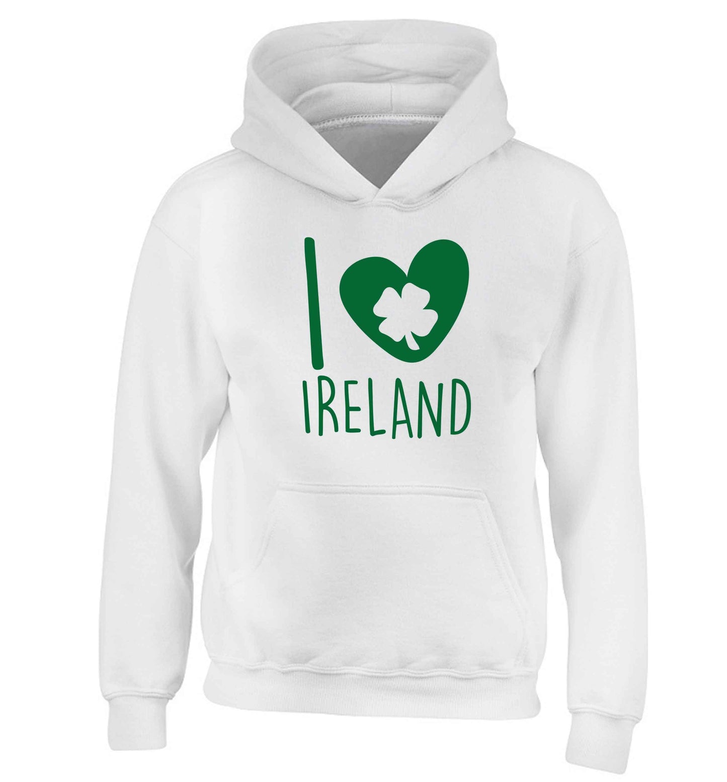 I love Ireland children's white hoodie 12-13 Years