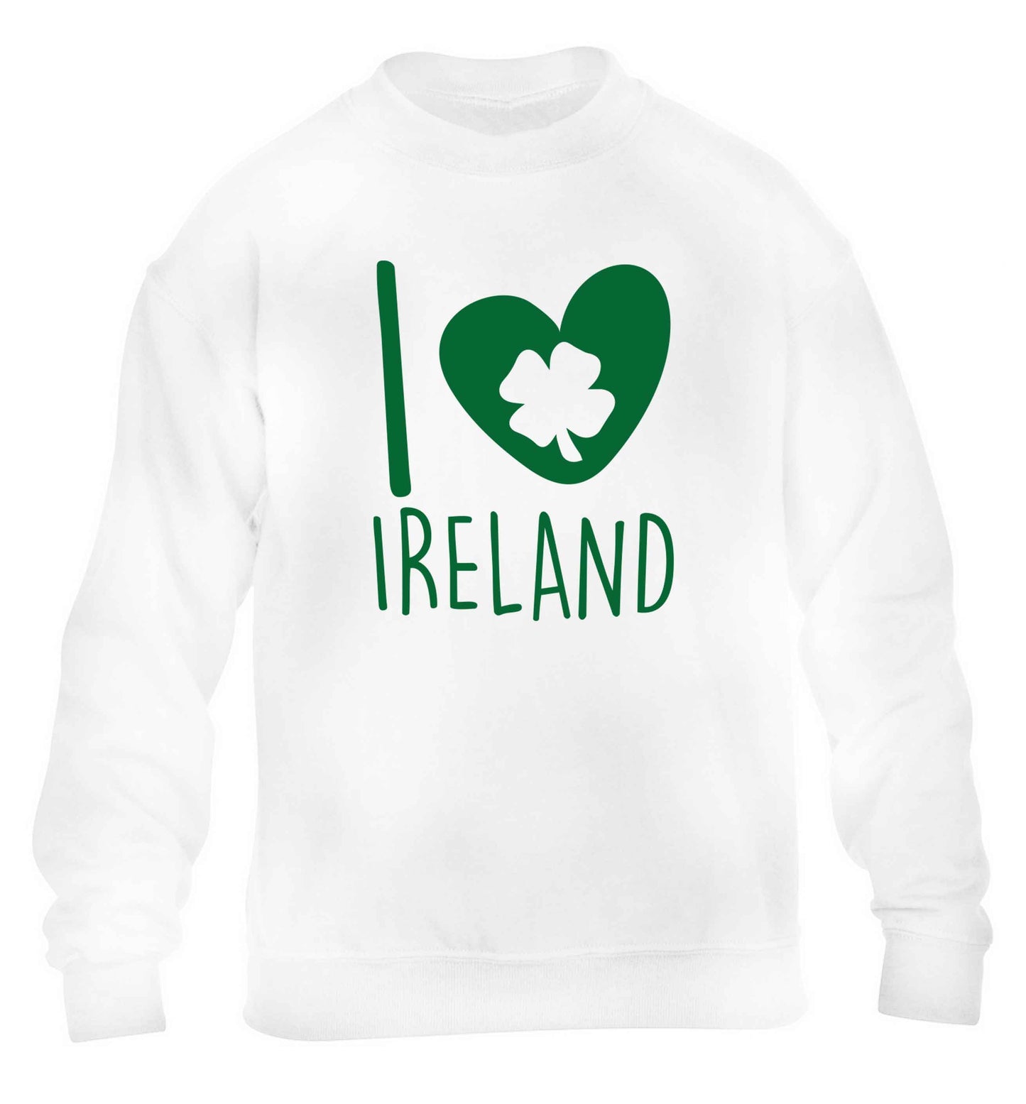 I love Ireland children's white sweater 12-13 Years
