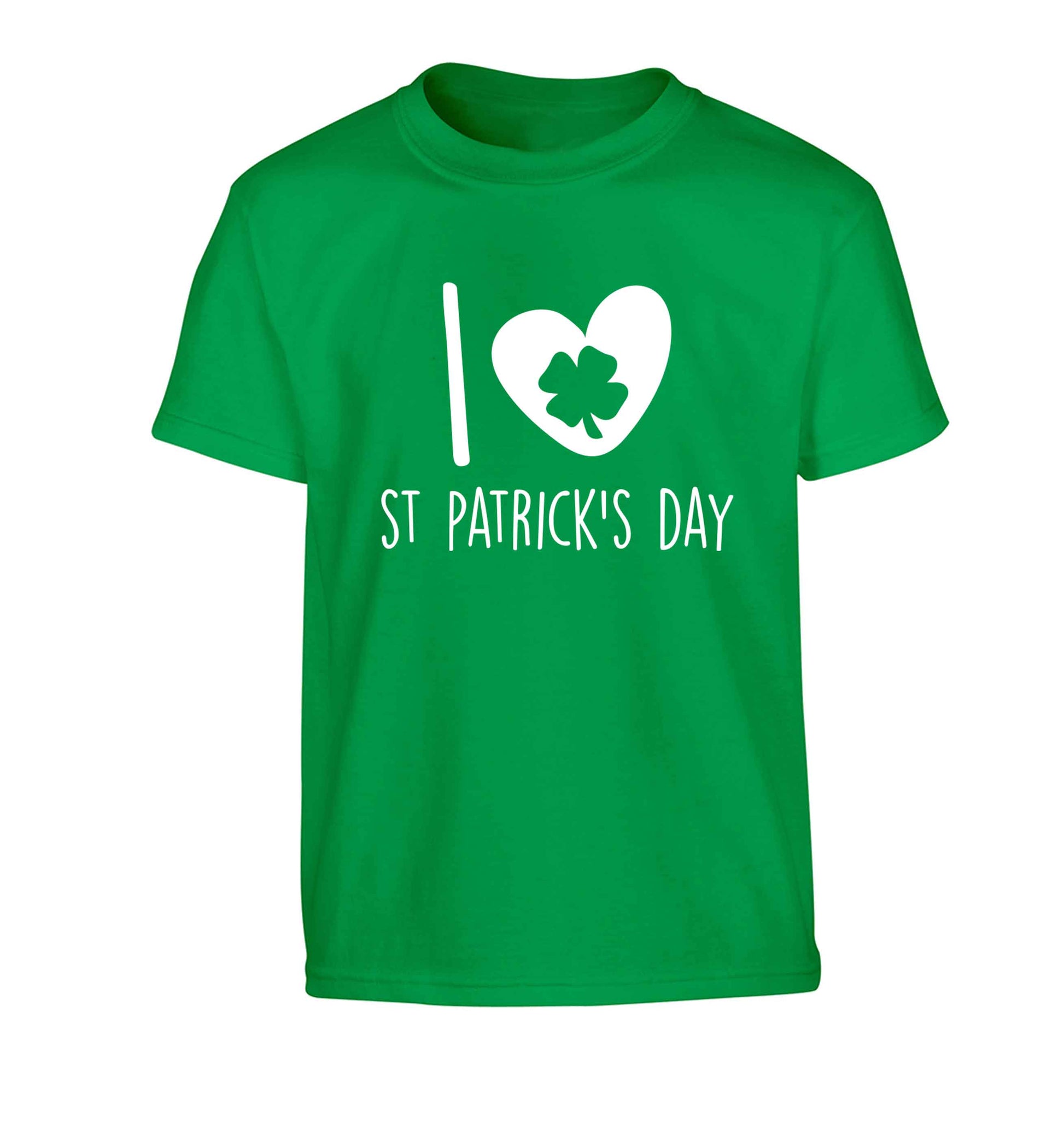 I love St.Patricks day Children's green Tshirt 12-13 Years