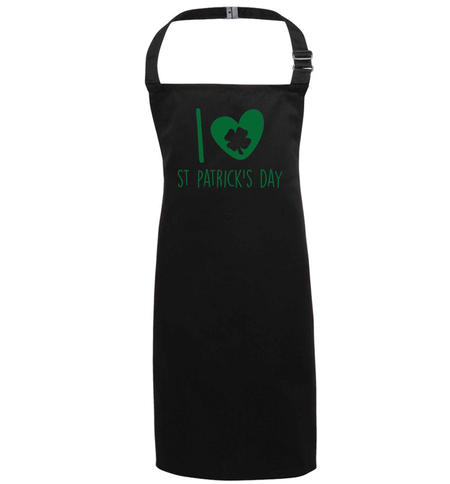 I love St.Patricks day black apron 7-10 years