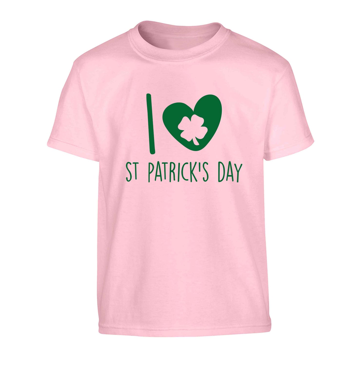 I love St.Patricks day Children's light pink Tshirt 12-13 Years