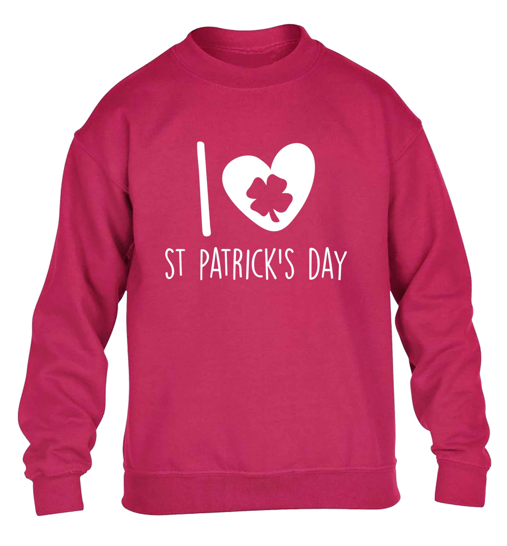 I love St.Patricks day children's pink sweater 12-13 Years