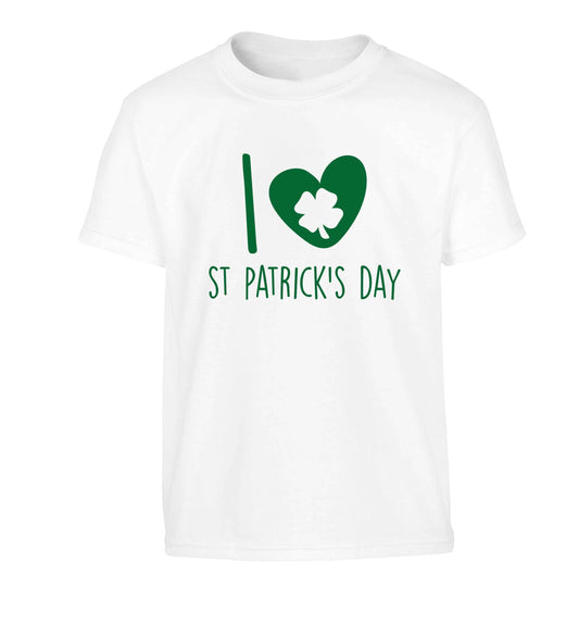 I love St.Patricks day Children's white Tshirt 12-13 Years