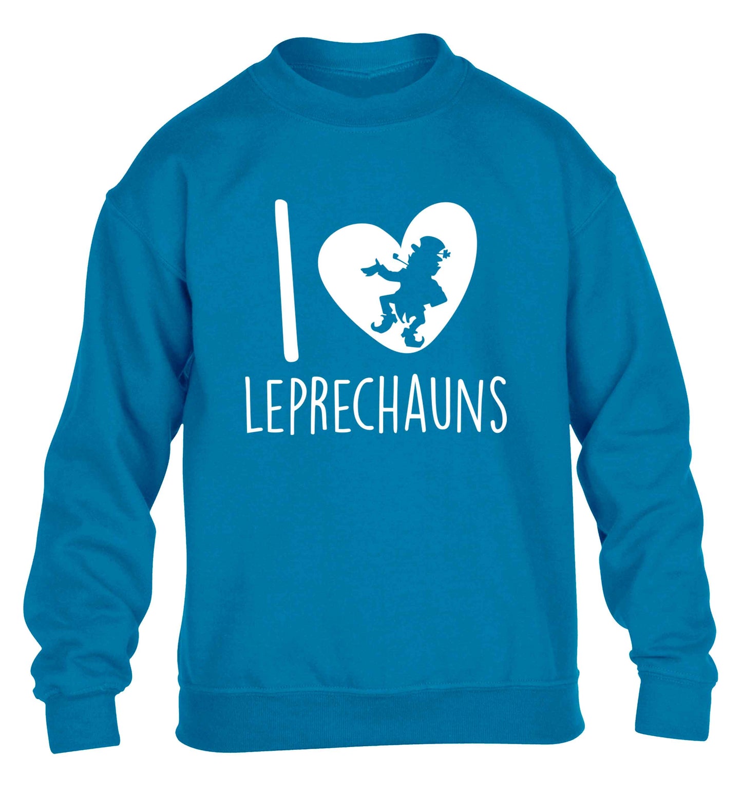 I love leprechauns children's blue sweater 12-13 Years