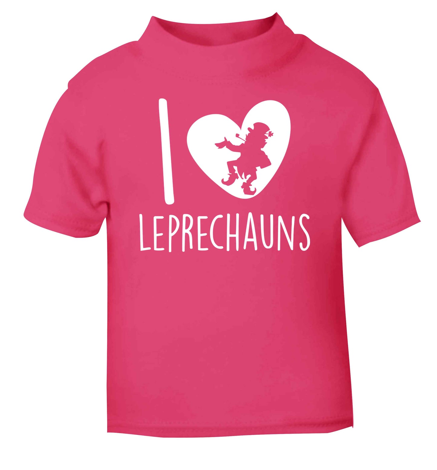 I love leprechauns pink baby toddler Tshirt 2 Years