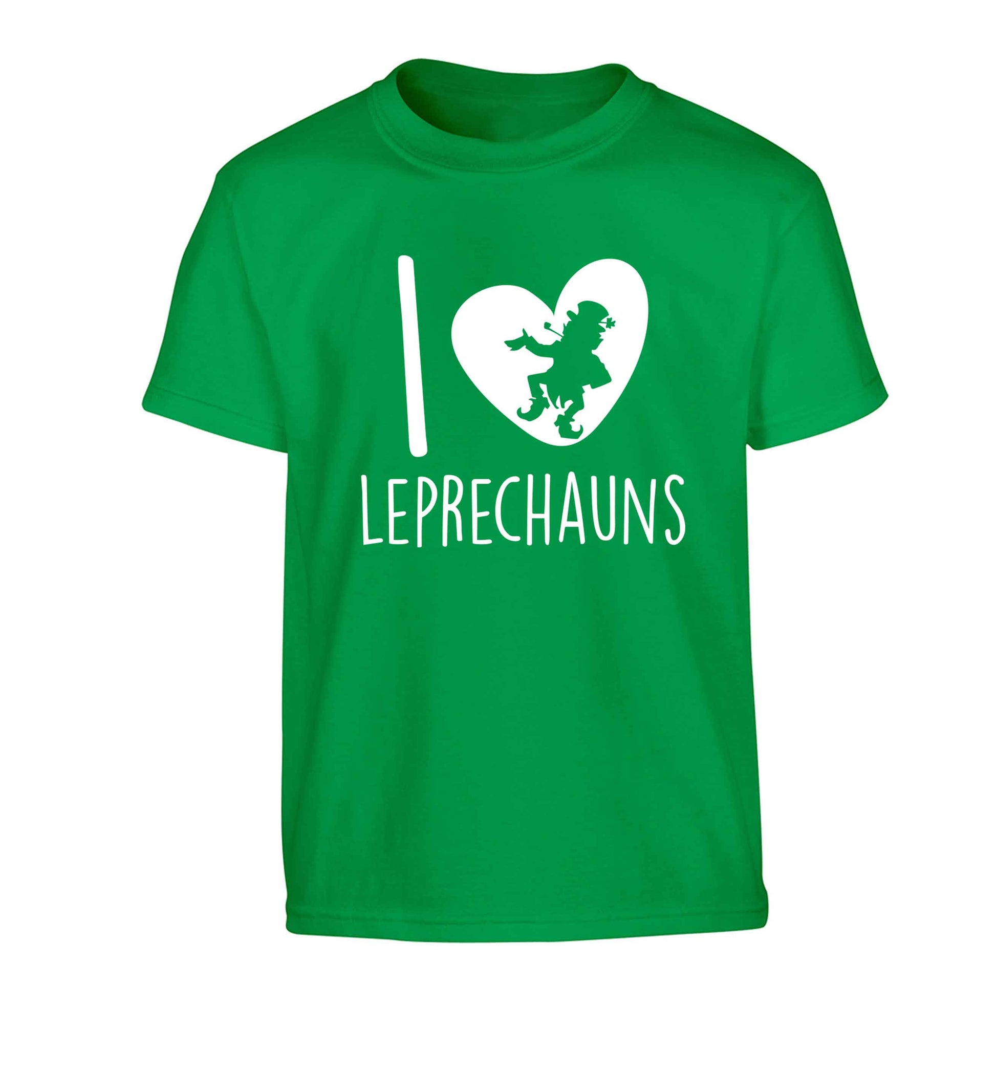 I love leprechauns Children's green Tshirt 12-13 Years