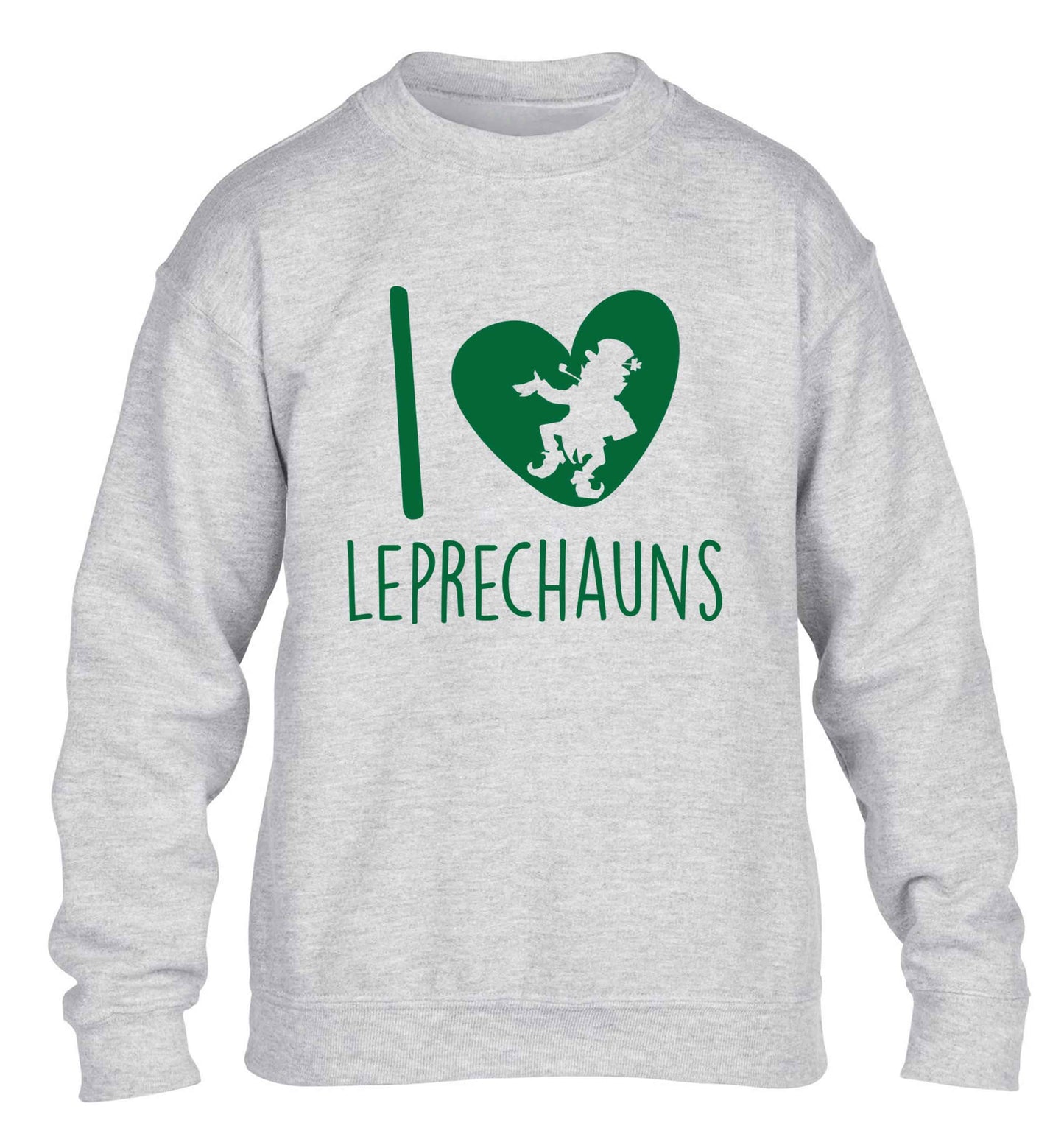 I love leprechauns children's grey sweater 12-13 Years