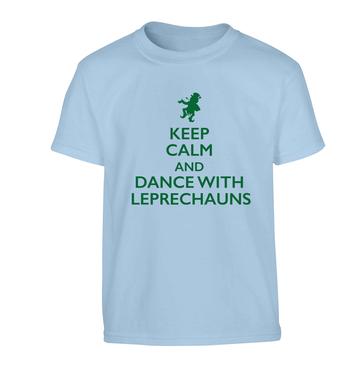 Keep calm and dance with leprechauns Children's light blue Tshirt 12-13 Years