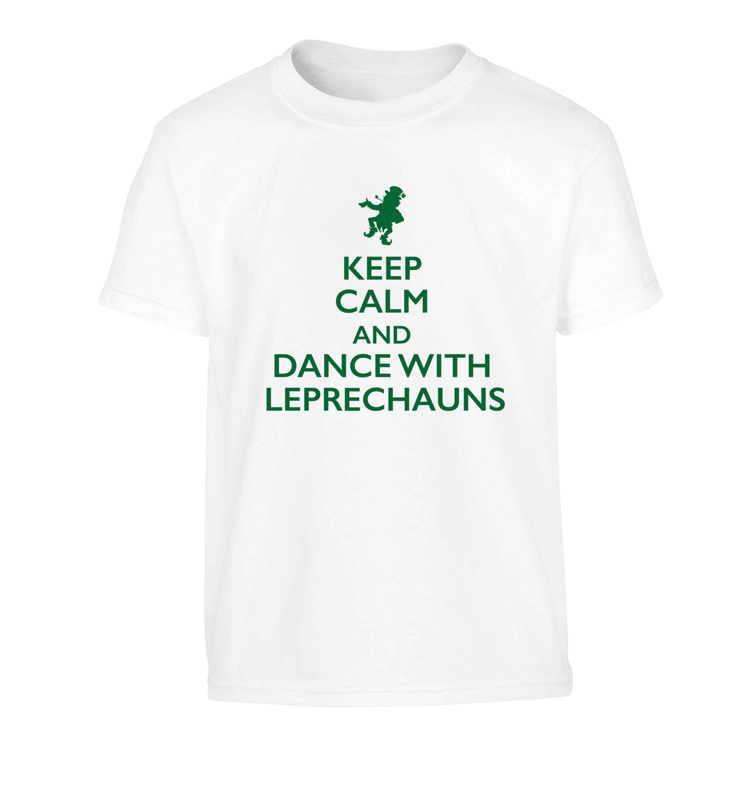 Keep calm and dance with leprechauns Children's white Tshirt 12-13 Years
