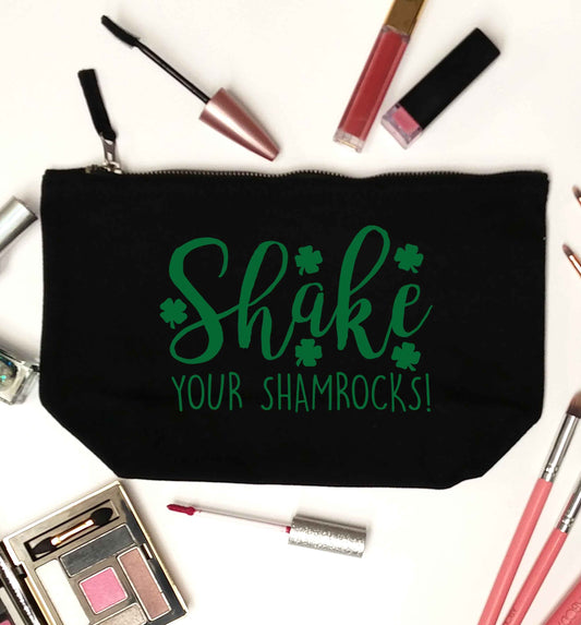 Shake your shamrocks black makeup bag