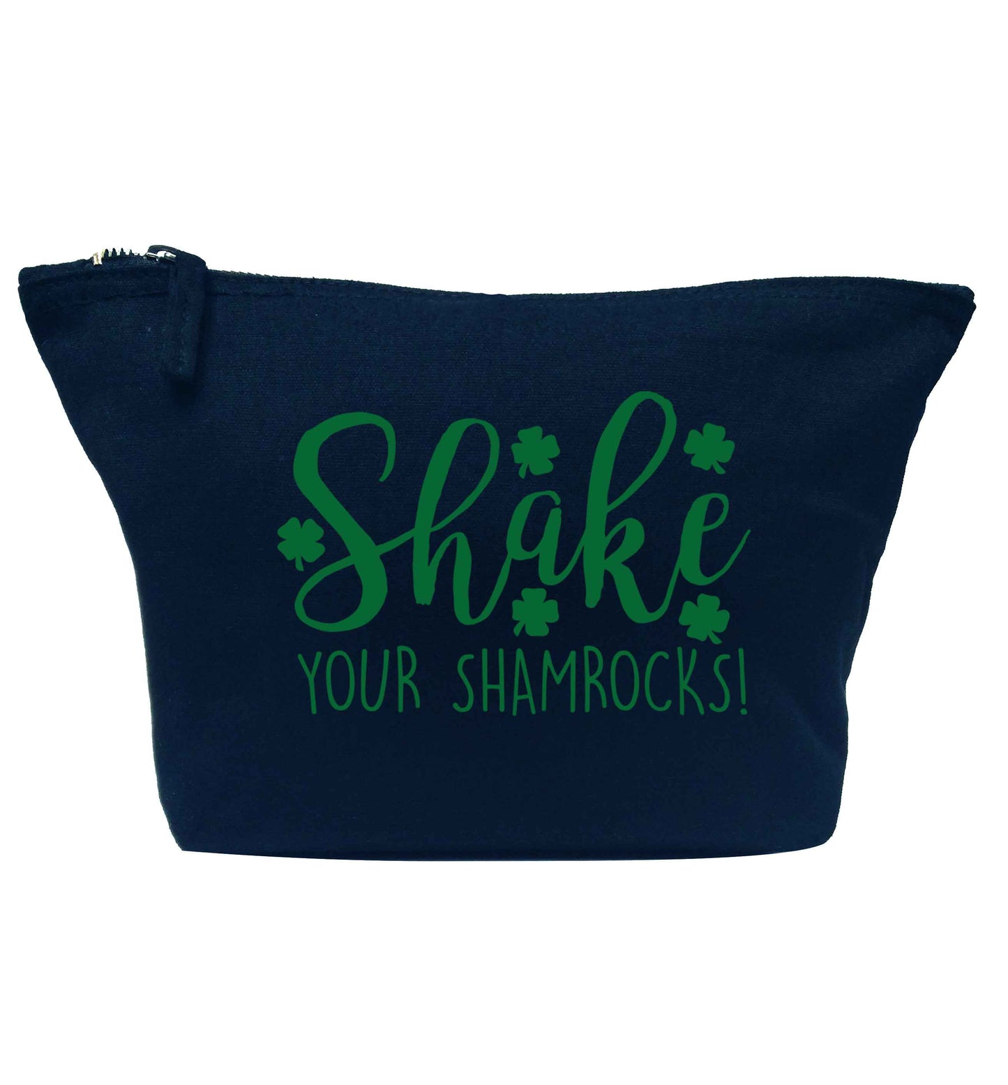 Shake your shamrocks navy makeup bag