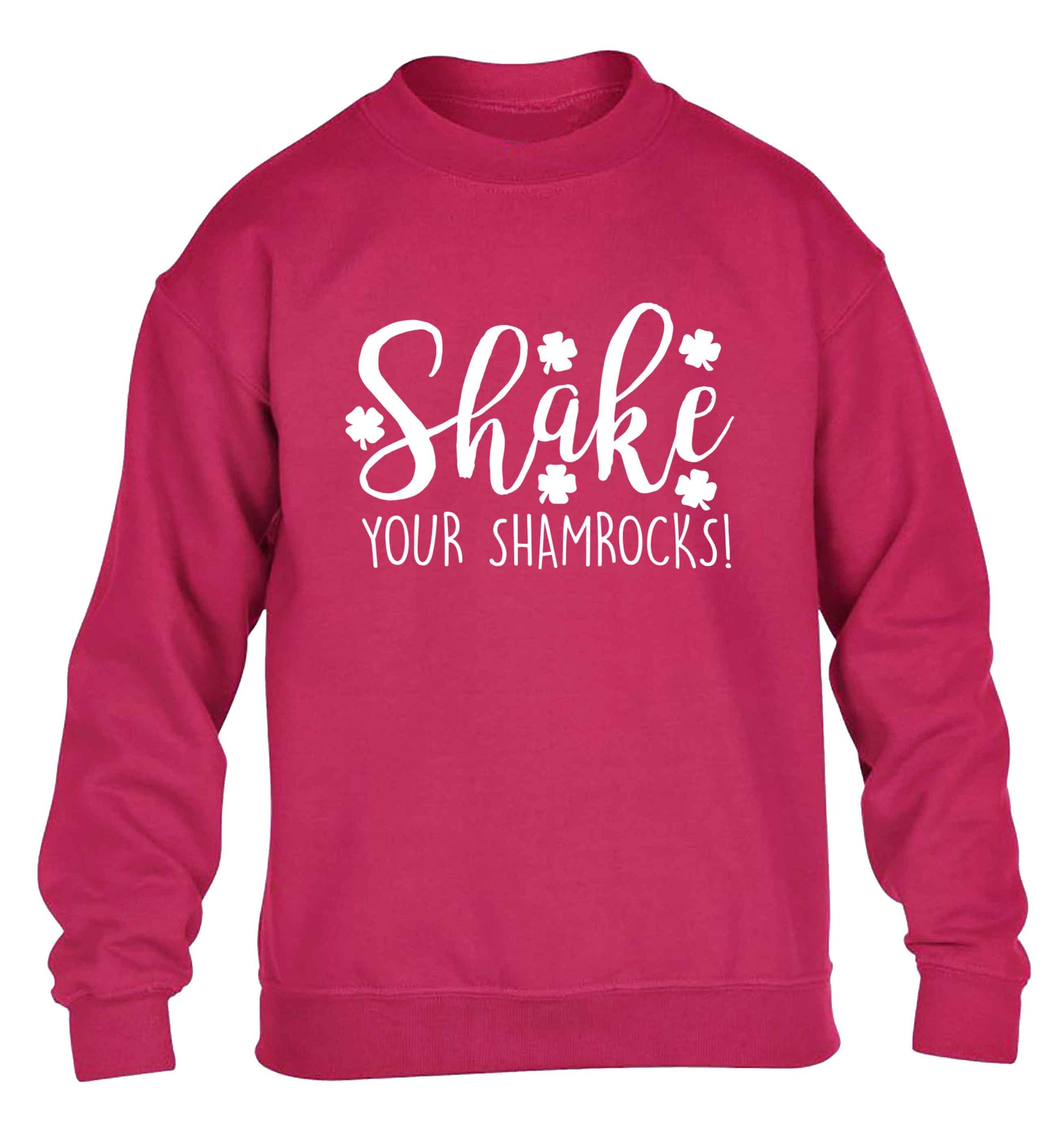 Shake your shamrocks children's pink sweater 12-13 Years