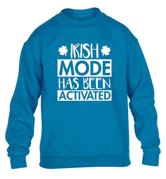 Irish mode has been activated children's blue sweater 12-13 Years