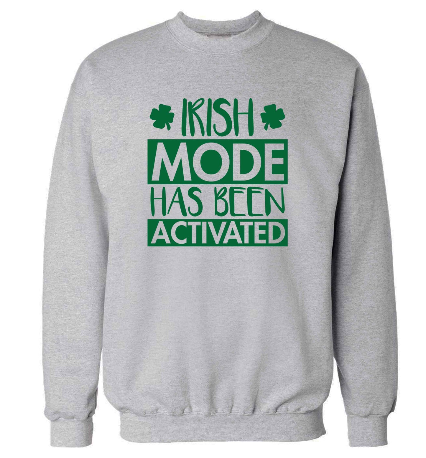 Irish mode has been activated adult's unisex grey sweater 2XL
