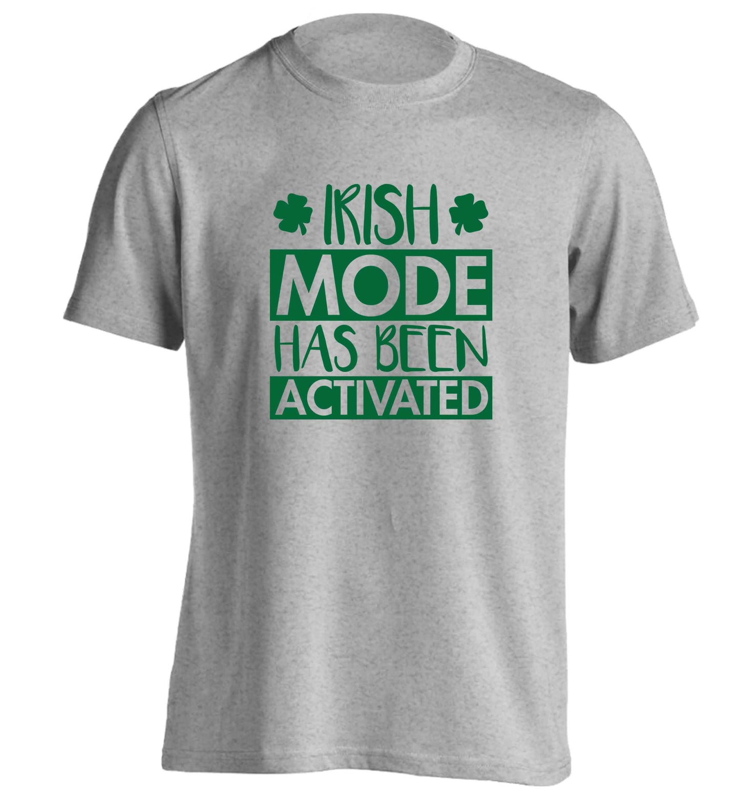 Irish mode has been activated adults unisex grey Tshirt 2XL