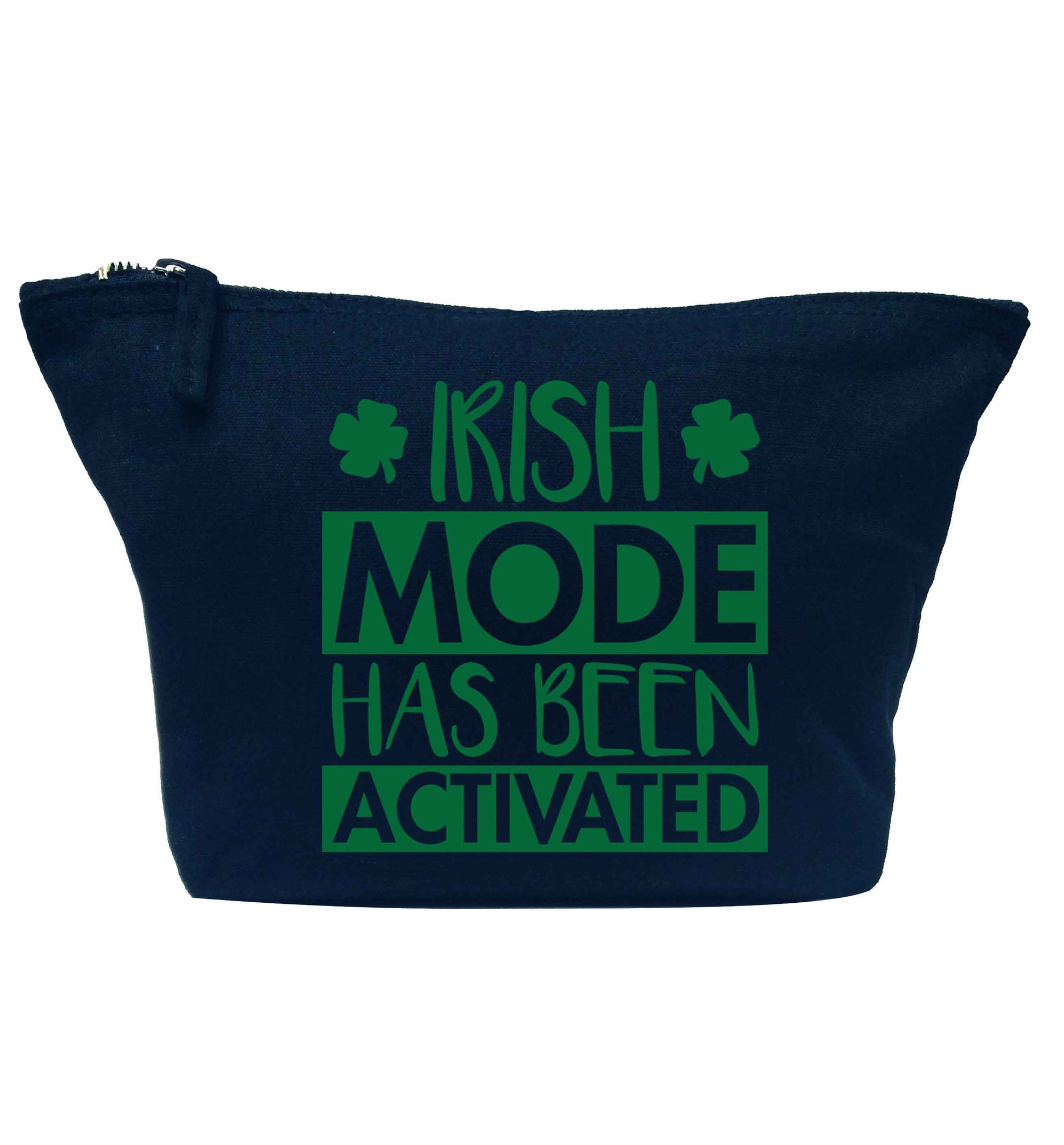 Irish mode has been activated navy makeup bag