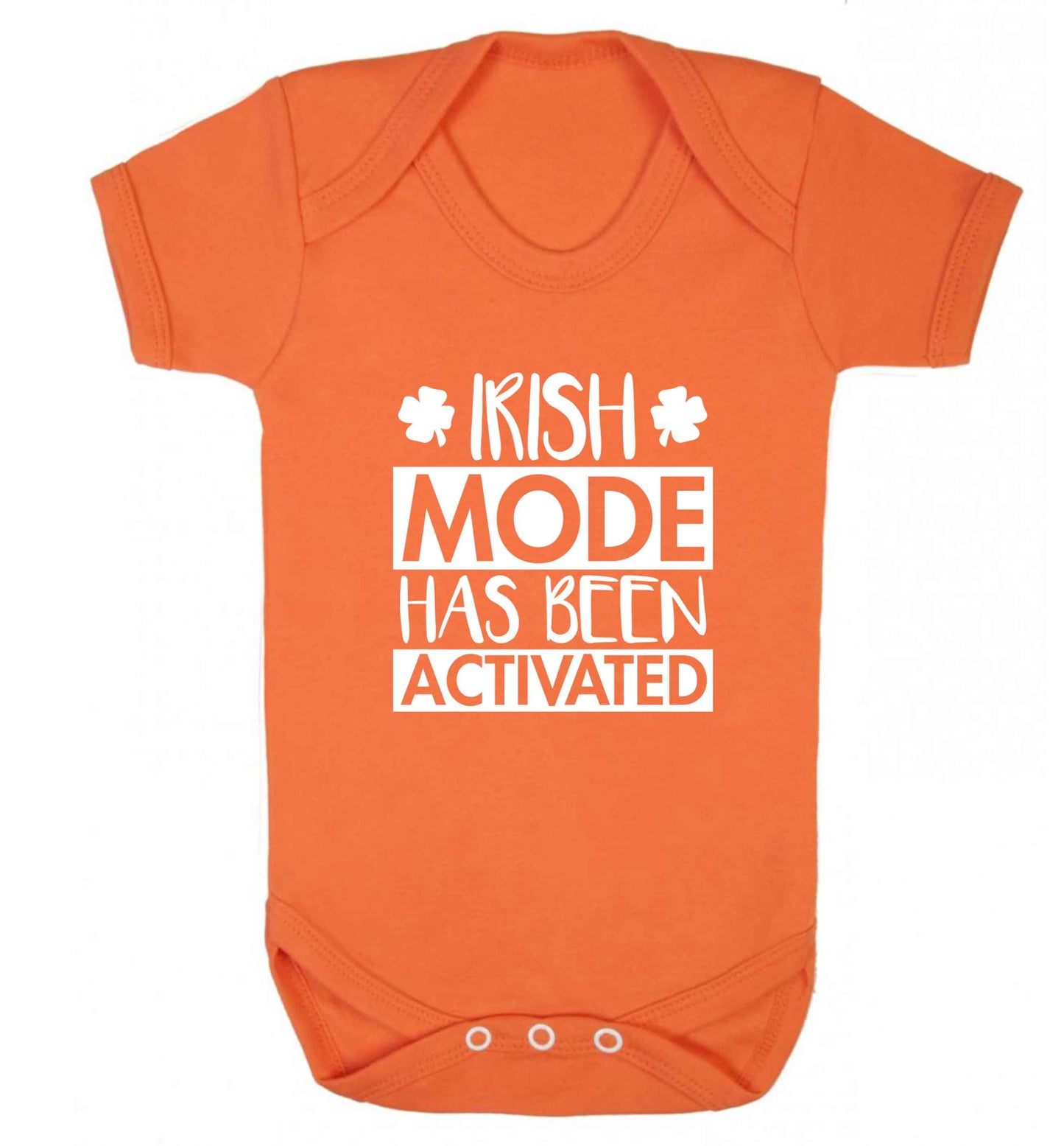 Irish mode has been activated baby vest orange 18-24 months