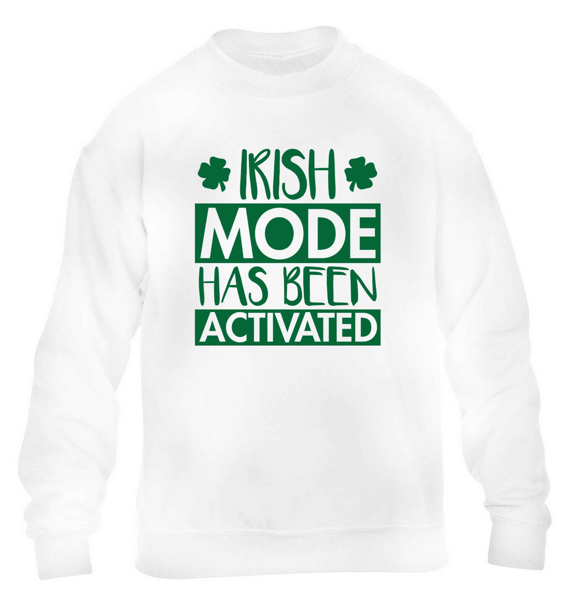 Irish mode has been activated children's white sweater 12-13 Years