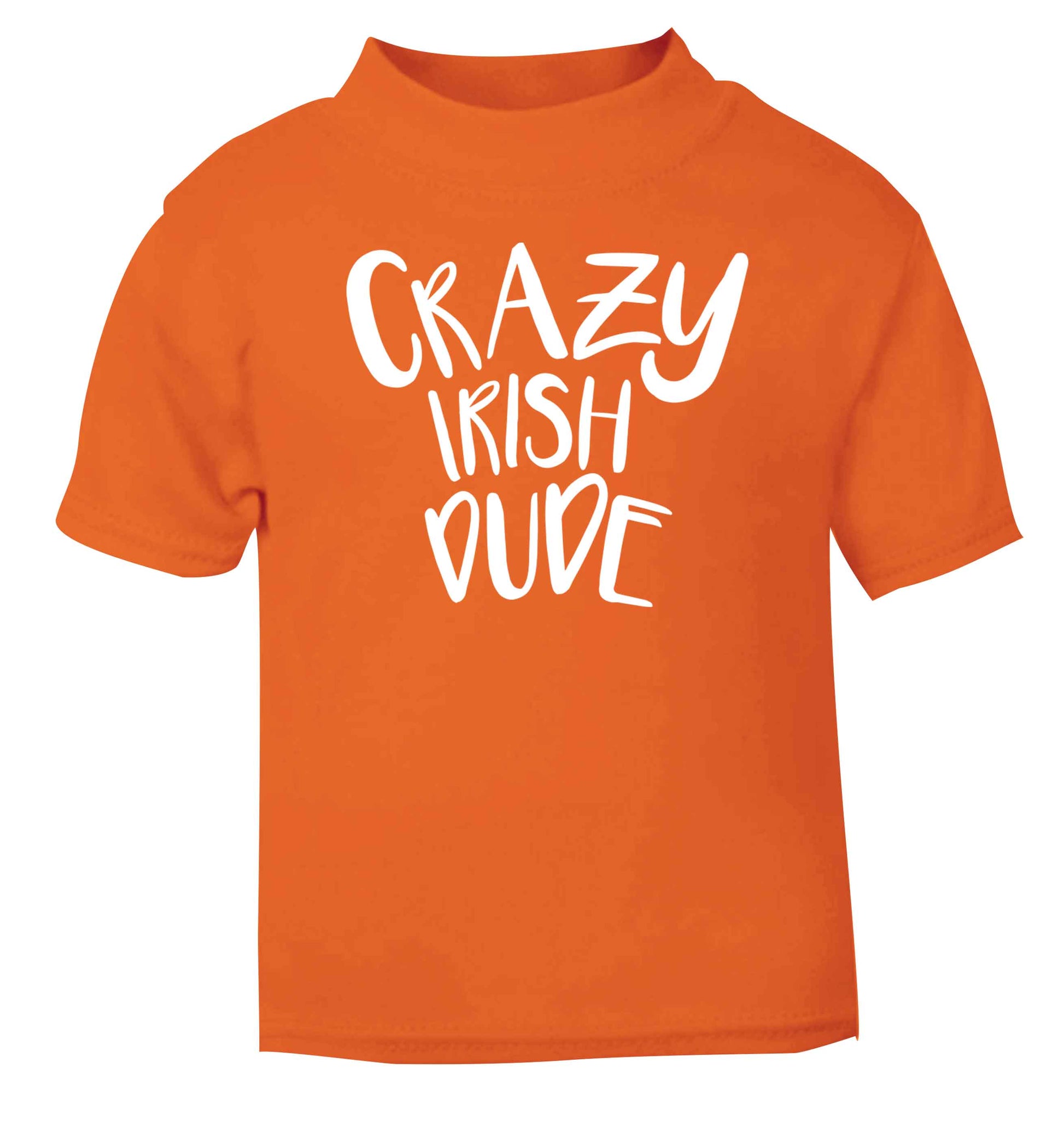 Crazy Irish dude orange baby toddler Tshirt 2 Years