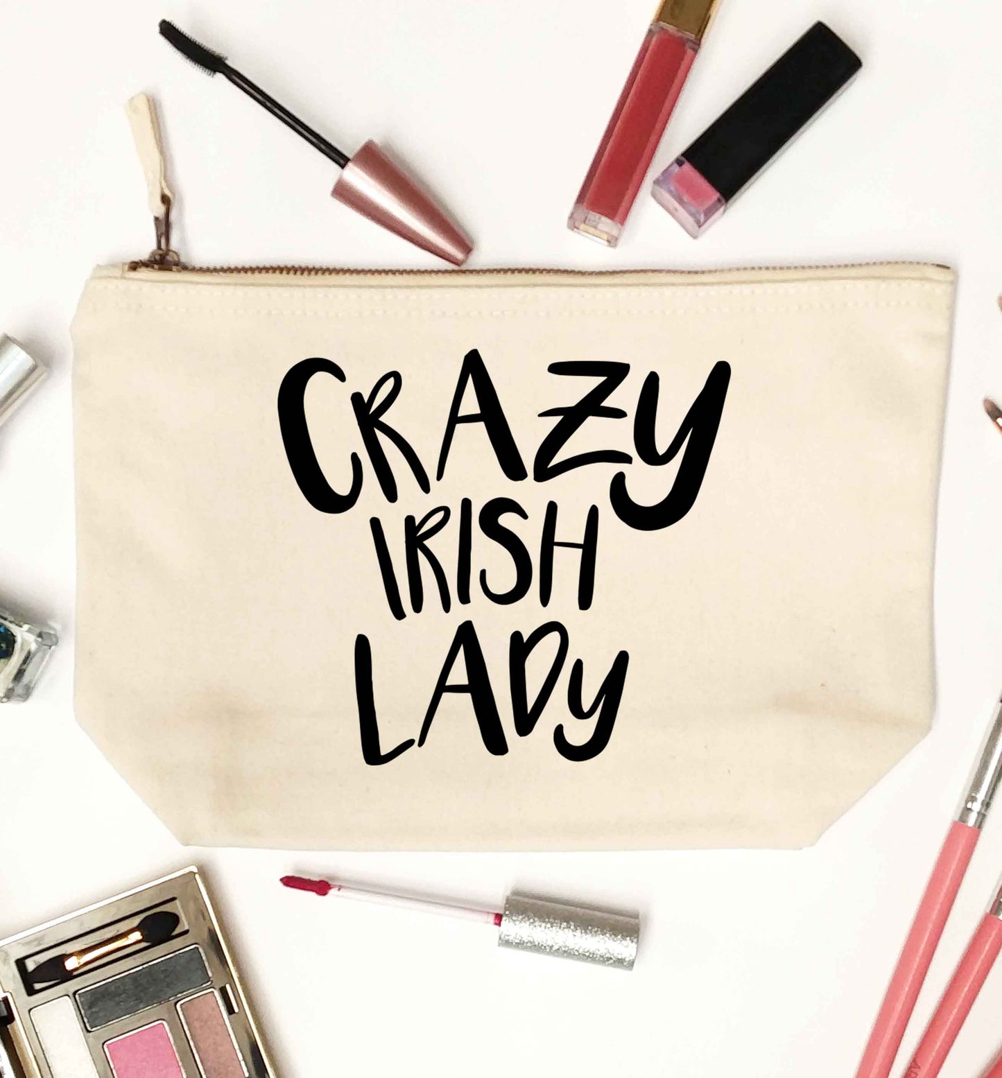 Crazy Irish lady natural makeup bag