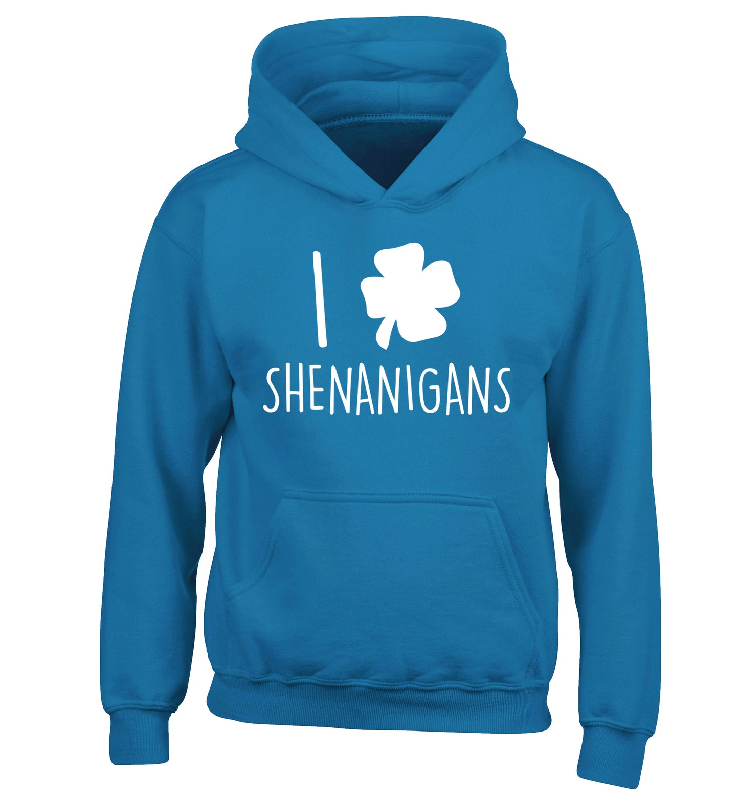I love shenanigans children's blue hoodie 12-13 Years