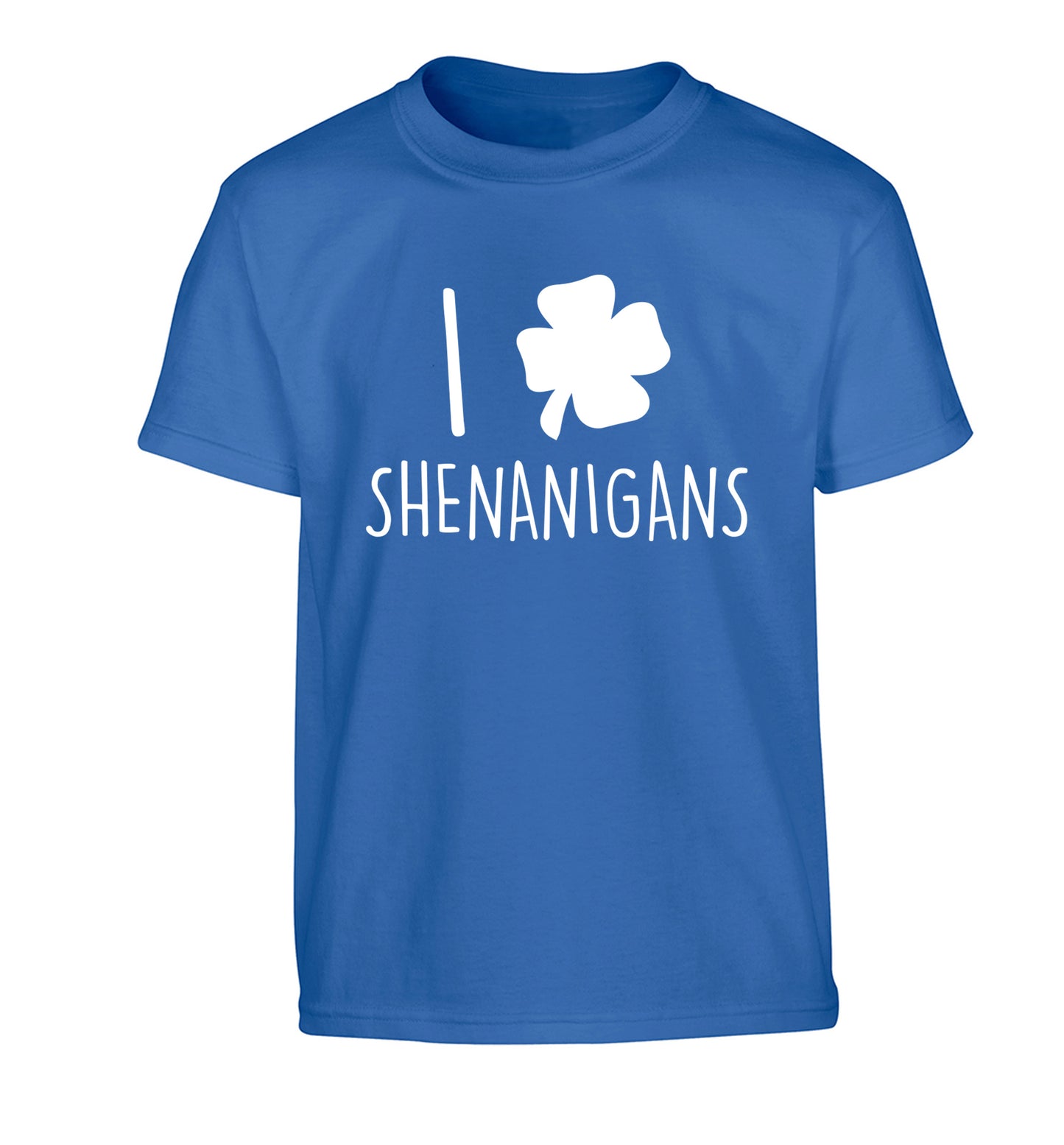 I love shenanigans Children's blue Tshirt 12-13 Years