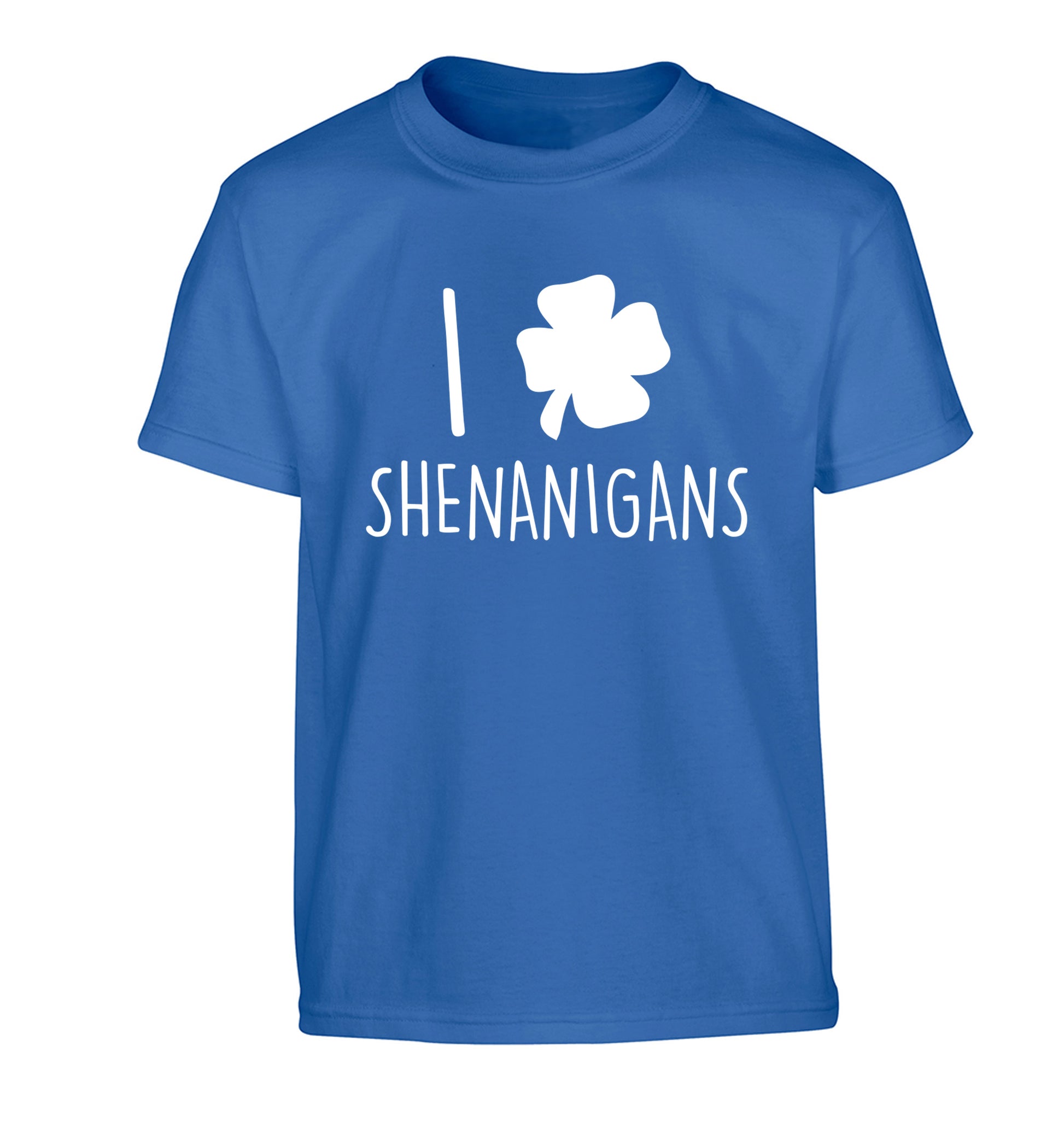 I love shenanigans Children's blue Tshirt 12-13 Years