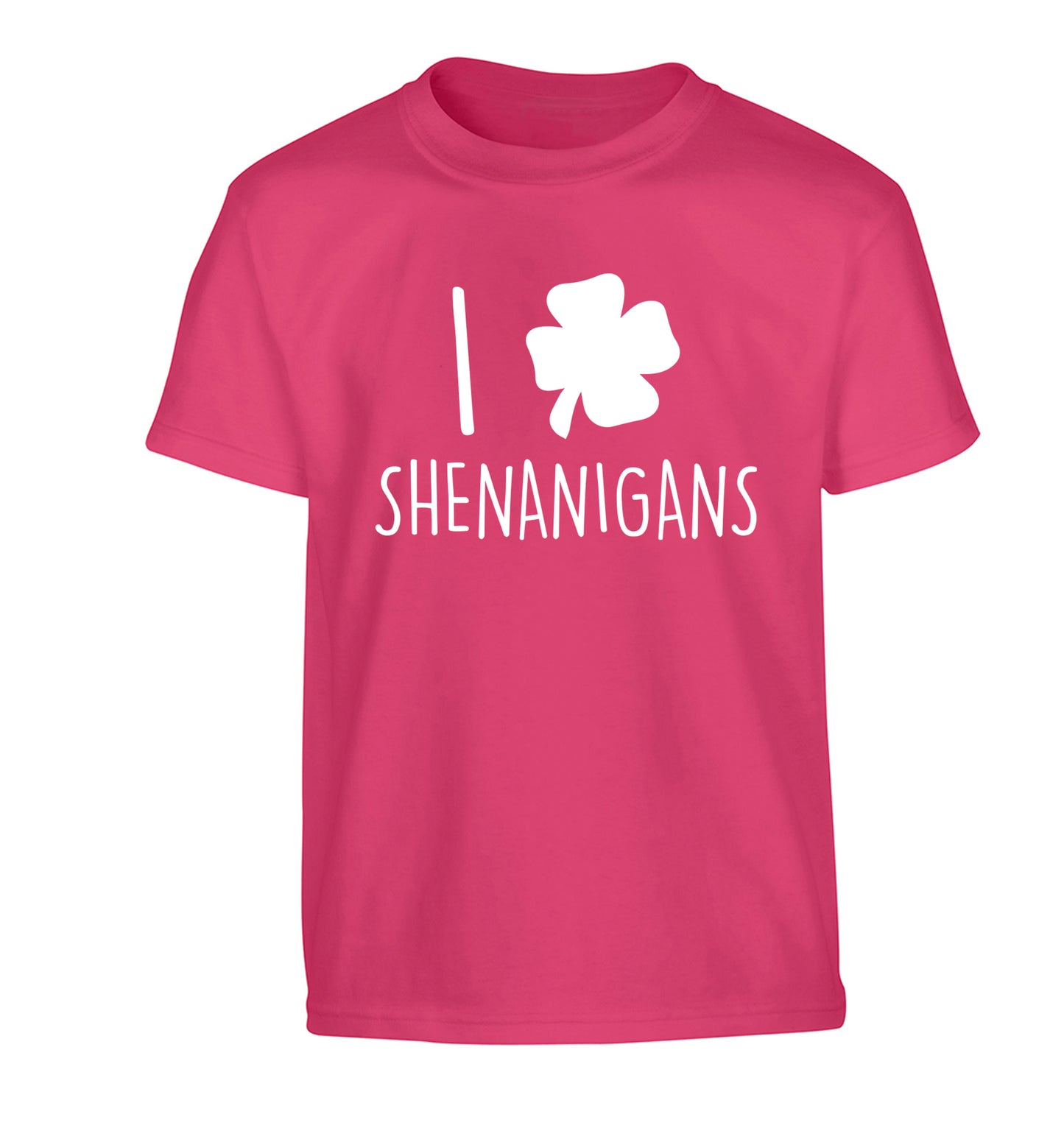I love shenanigans Children's pink Tshirt 12-13 Years