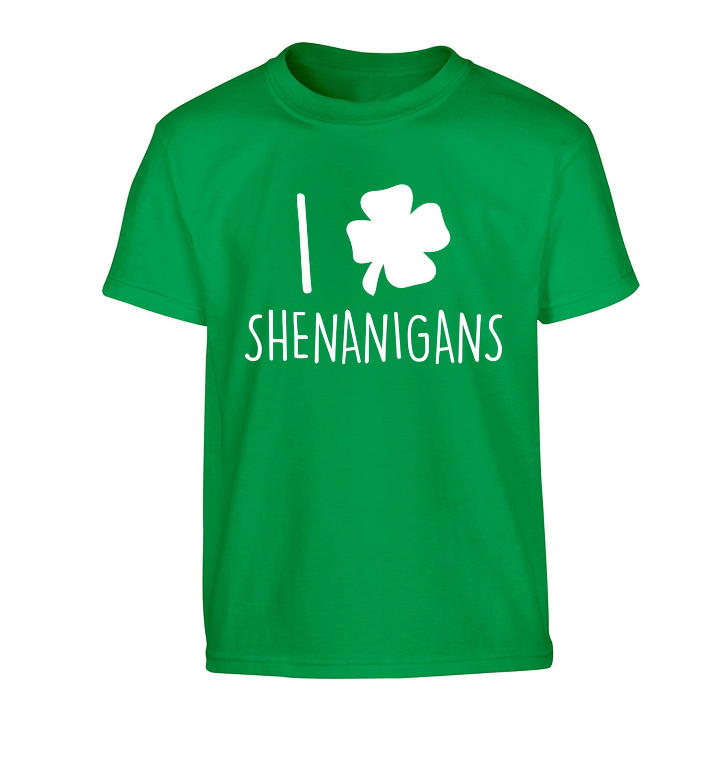 I love shenanigans Children's green Tshirt 12-13 Years