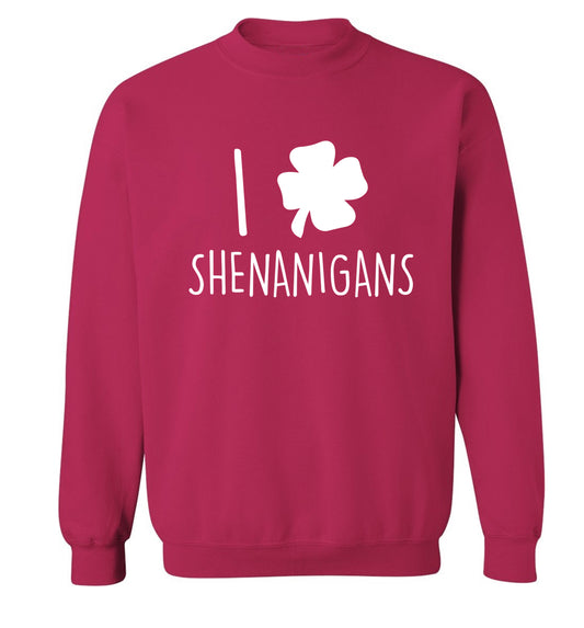 I love shenanigans Adult's unisex pink Sweater 2XL