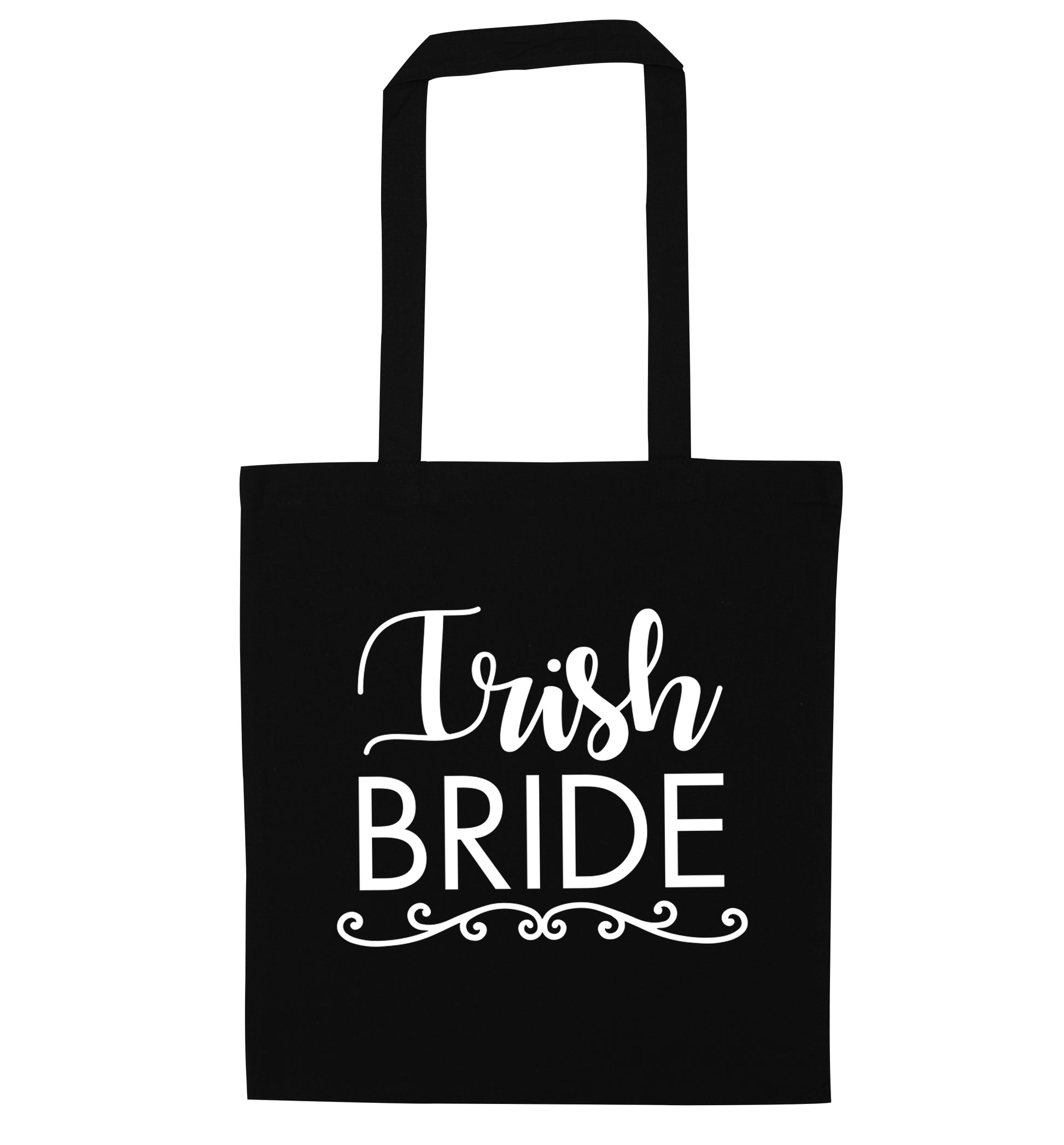 Irish bride black tote bag
