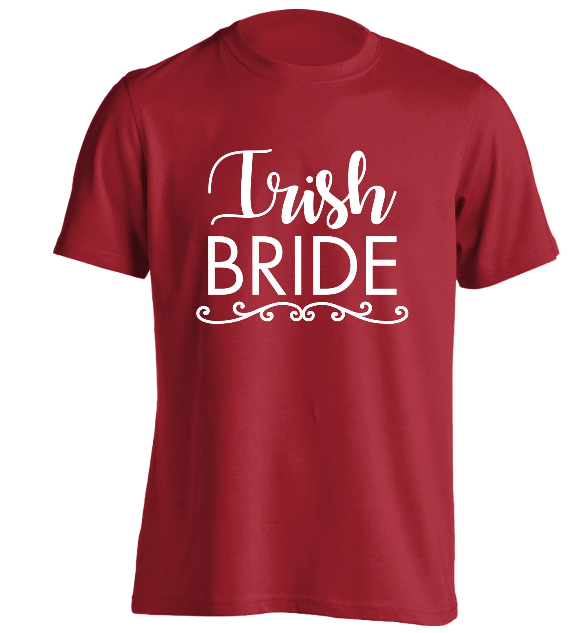 Irish bride adults unisex red Tshirt 2XL
