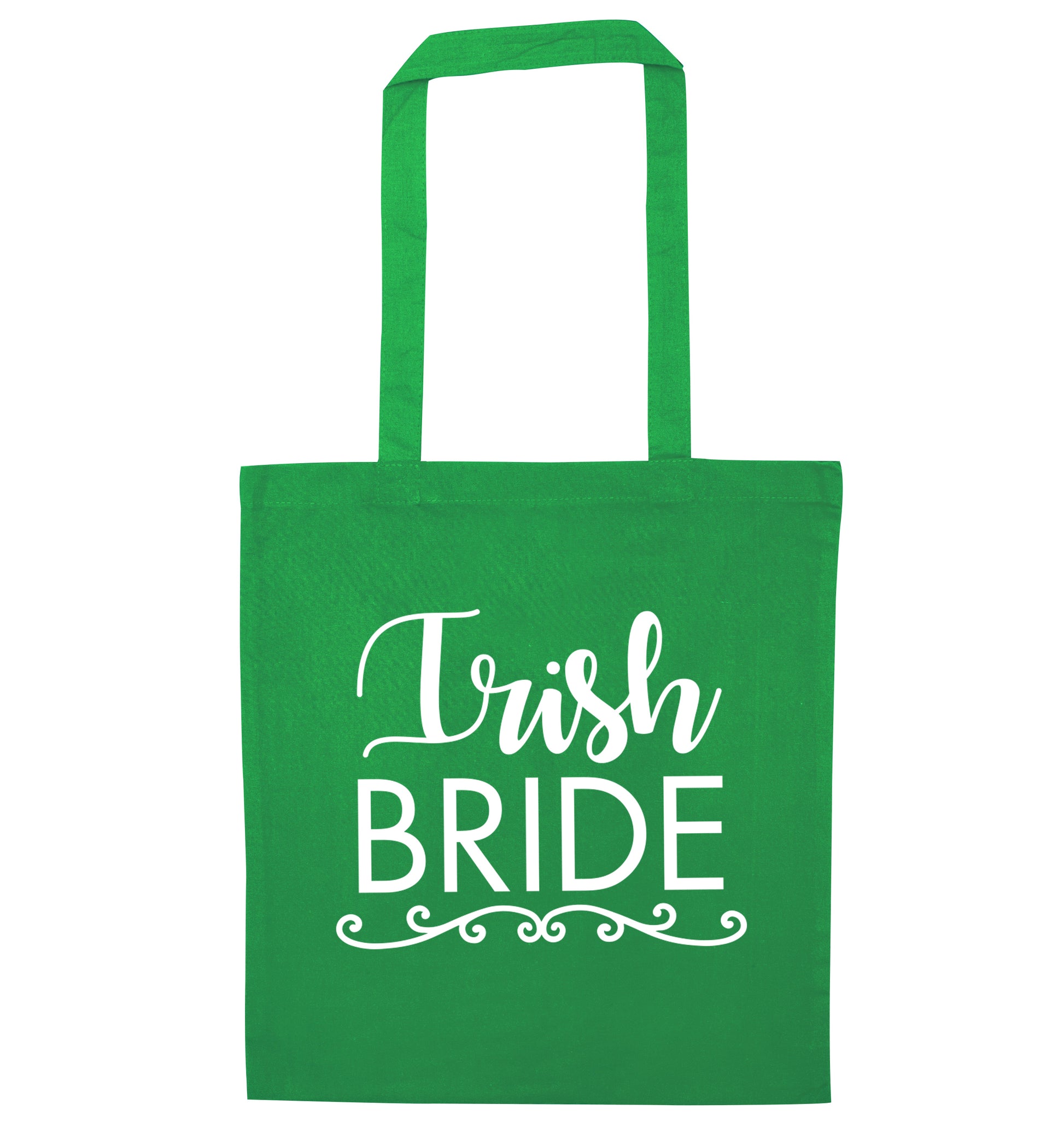 Irish bride green tote bag