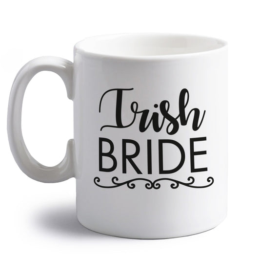 Irish bride right handed white ceramic mug 