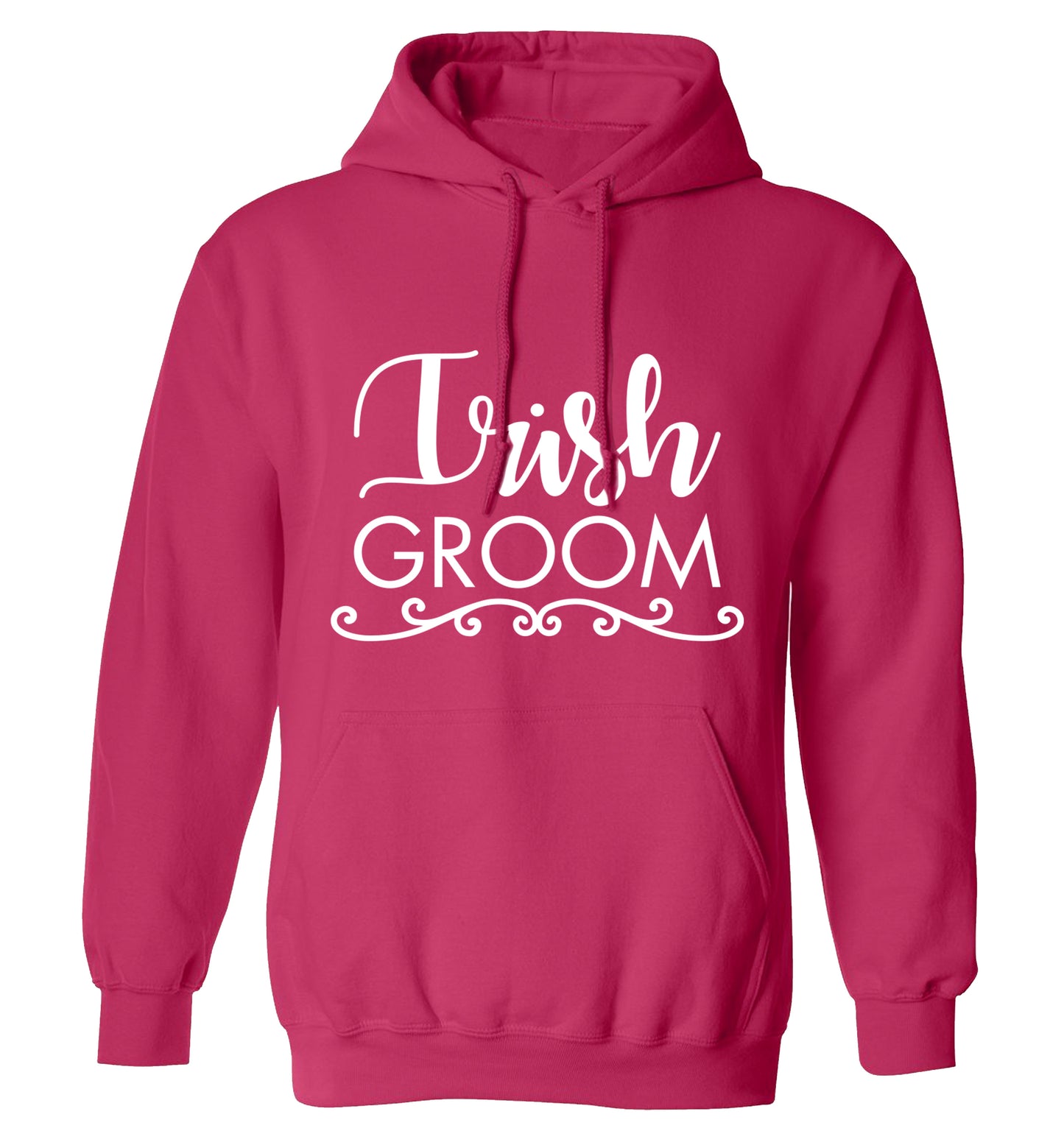 Irish groom adults unisex pink hoodie 2XL