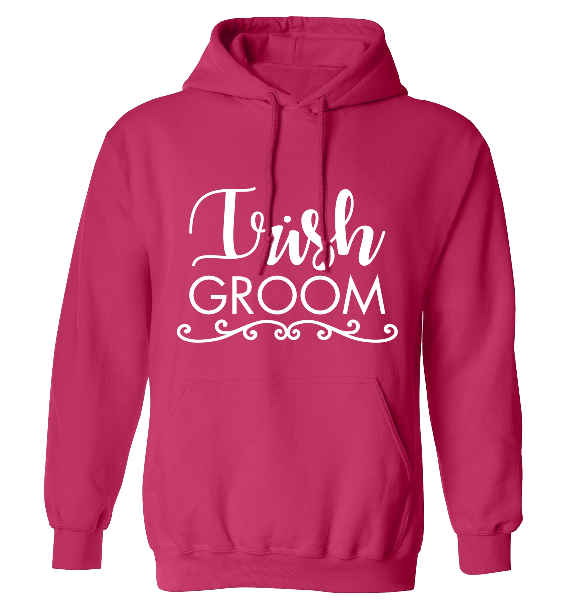 Irish groom adults unisex pink hoodie 2XL