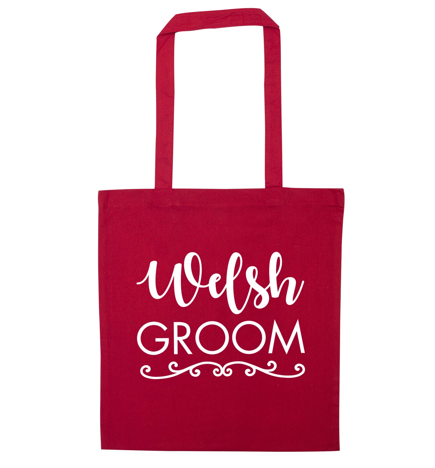 Welsh groom red tote bag