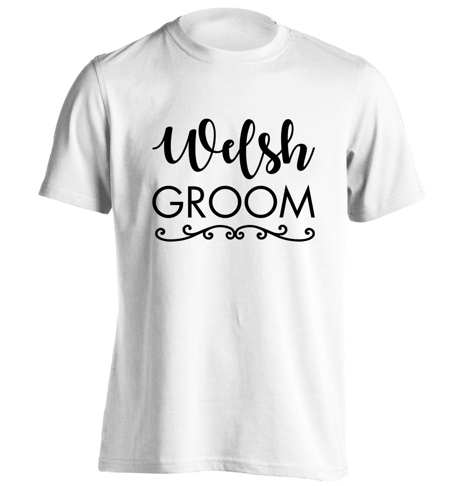 Welsh groom adults unisex white Tshirt 2XL
