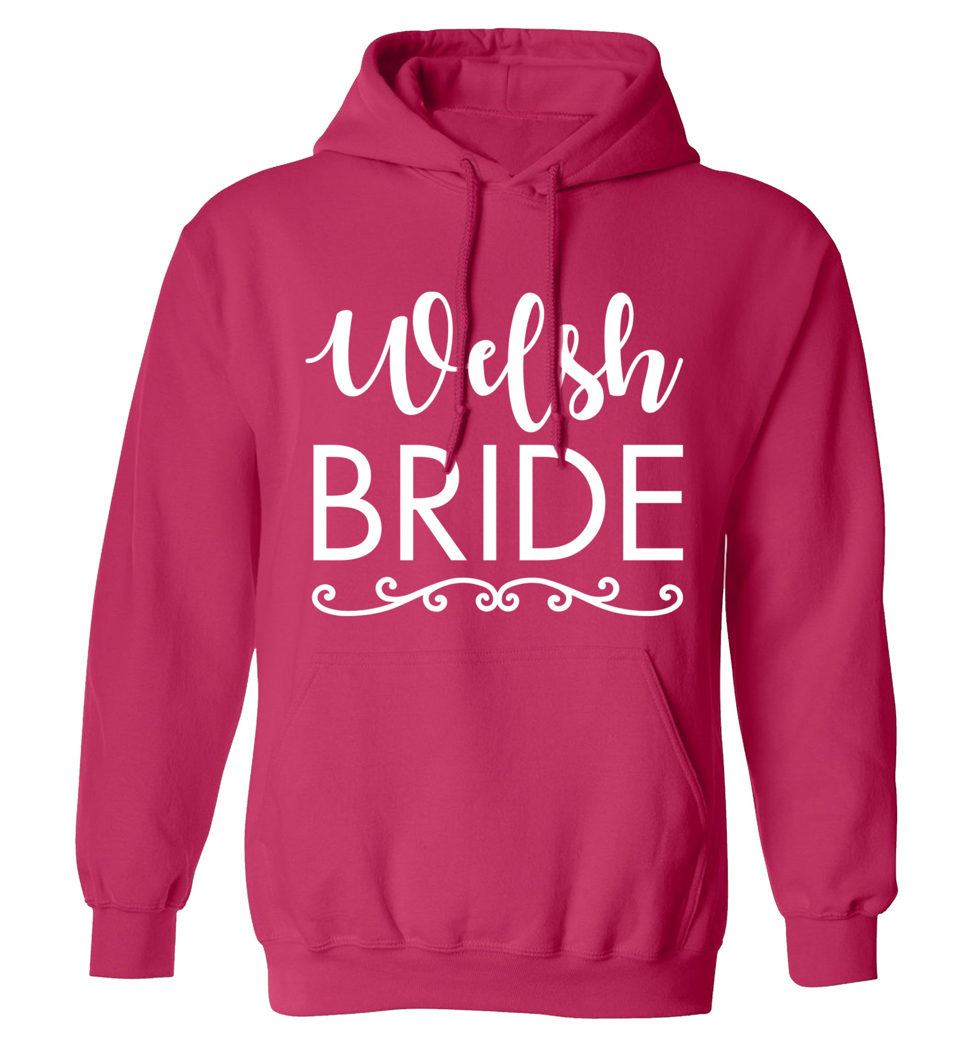 Welsh Bride adults unisex pink hoodie 2XL
