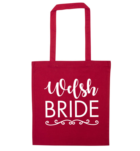 Welsh Bride red tote bag