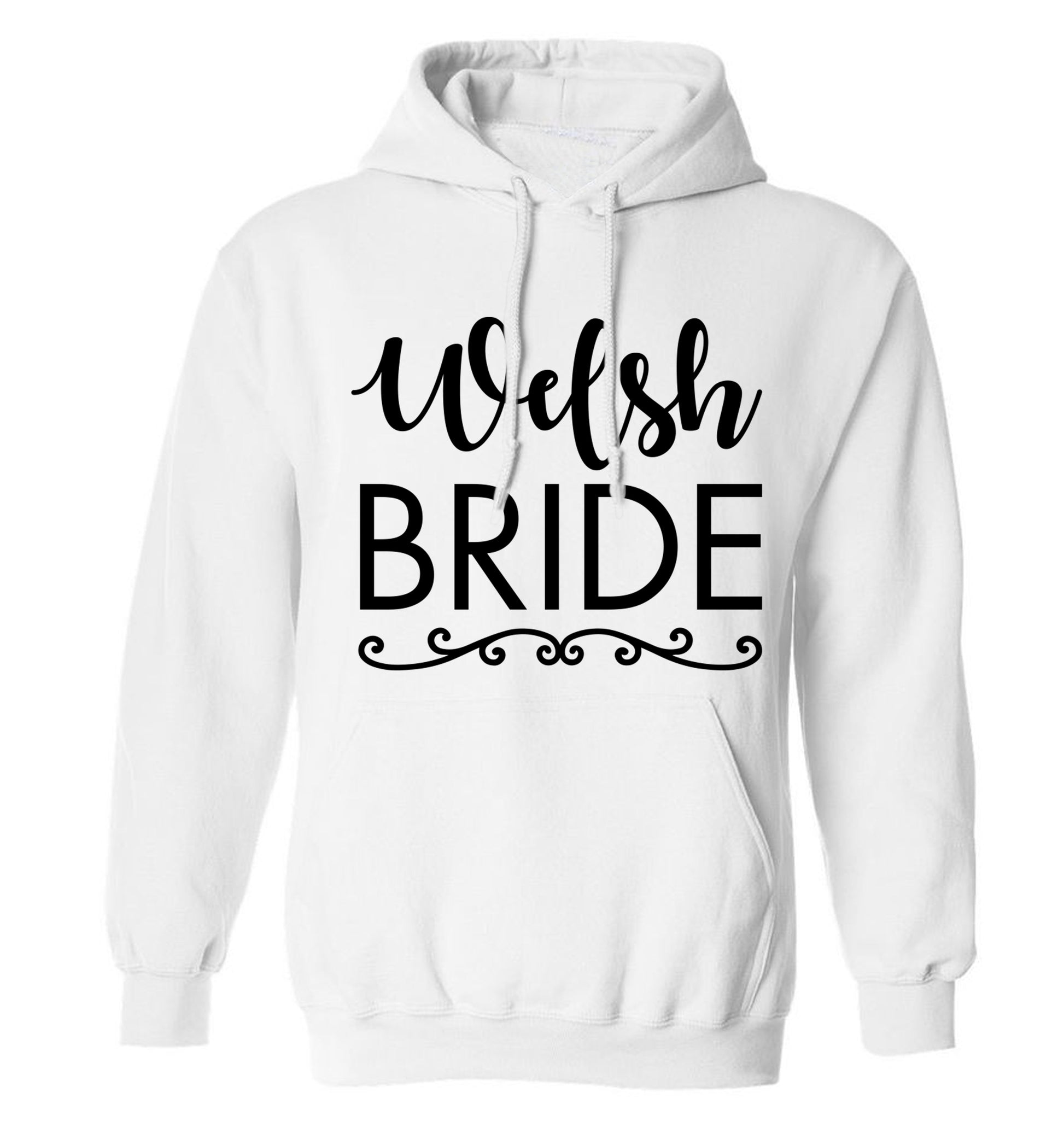 Welsh Bride adults unisex white hoodie 2XL